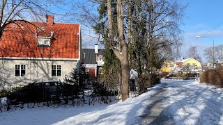 Stockholm Walks Lundagårdsvägen Utgårdsvägen Suburb Spånga in snow [upl. by Patrice]