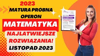 Matura próbna Operon grudzień 2023 Poziom Podstawowy  Sprawdź się [upl. by Kiersten]