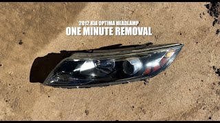 2012 Kia Optima headlamp one minute removal [upl. by Olzsal]