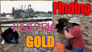 Prospecting bucket dredge barge tailings  Will we find GOLD [upl. by Ayad]