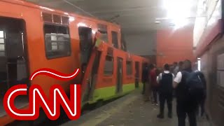 Choque de trenes en metro Tacubaya en Ciudad de México al menos un muerto [upl. by Pierrette666]