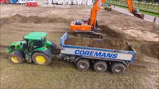 Grondwerk amp Kilveren  John Deere  Hitachi  Peecon  Groundwork  Erdarbeiten [upl. by Maurreen]