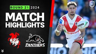 NRL 2024  Dragons v Panthers  Match Highlights [upl. by Eirrotal719]