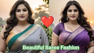 Indian Saree Model Transformed By AI Into Stunning 4K AI Indian Lookbook [upl. by Kennie]