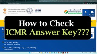 How to check ICMRBRET Answer Key  ICMRBRET 2024  Dr Vishal Singh  Vedemy [upl. by Notkcorb]