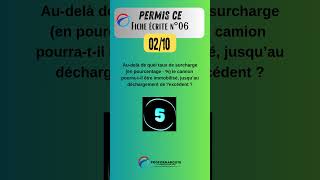 Permis CE  Fiche écrite 06 question 02 quiz questionnaire [upl. by Ettenaj509]