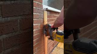 dewaltuk7821 Cut off saw in action on this brick out bi folding doors [upl. by Leacock]