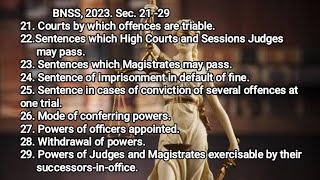 Sentences which High CourtSession Court amp Magistrates may passBNSS2023Sec2129AdvRajput Pavan [upl. by Marela]