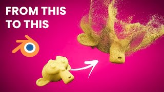 How to Disintegrate 3D Objects to Dust particles  Blender tutorial [upl. by Jori]