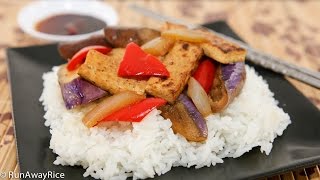 Tofu and Eggplant StirFry Dau Hu Xao Ca Tim [upl. by Liatnahs301]