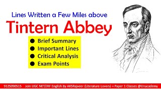 Ttintern Abbey By William Wordsworth Summary and Analysis  AKSRajveer Literature Lovers [upl. by Falk]