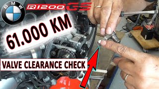 BMW R1200GS 2010 VALVE CLEARANCE CHECK The Old Mechanic his own R1200GS 👨‍🔧🏍 [upl. by Enerol]