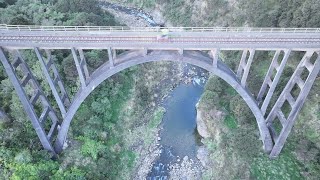 Old Gisborne Railway  Opoutama to Kopuawhara Viaduct by Drone [upl. by Ellicott562]