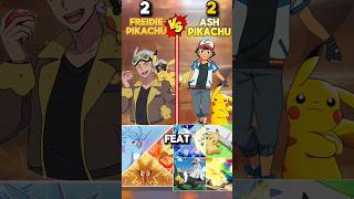 Ash Pikachu ⚡ vs Freidie Pikachu 💫  Hindi  pokemon shorts [upl. by Rico591]