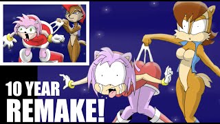 Amy vs Sally 10 YEAR REMAKE A decade of SONIK KOMBAT [upl. by Esiuqram]