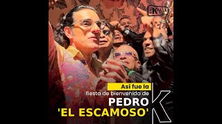 Pedro El Escamoso bailó el pirulino con los famosos en su fiesta de bienvenida [upl. by Akcinahs]