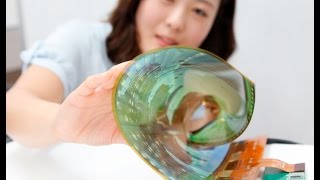 LG Rollable POLED Display quot30Rquot at CES 2016 [upl. by Eenor]