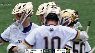 Notre Dame vs Virginia  2024 ACC Semifinal  Mens Lacrosse Highlights [upl. by Latreece302]