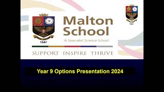 Year 9 options presentation 2024 [upl. by Esnahc]