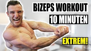 10 Minuten Bizeps Workout für Zuhause  Kombinationsworkout für Qualitätsmuskulatur  Sascha Huber [upl. by Leroj968]