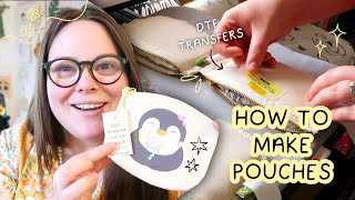 How I make Pouches With DTF Transfers  Restocking A Bestseller  Week In the Life Studio Vlog  179 [upl. by Lledra]