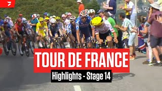 Tour de France 2024 Stage 14 Highlights [upl. by Linzy]