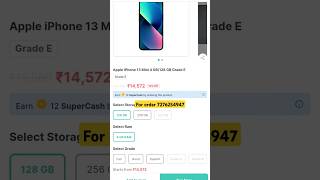 iPhone 13 Cashify Super sale in 14k E Grade 🔥 cashify shortsfeed [upl. by Ellerahc]