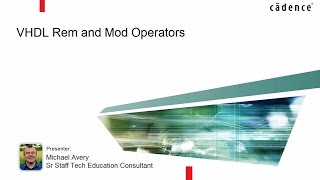 VHDL Rem and Mod Operators [upl. by Elleiram]