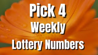 Pick 4 Lottery Number Weekly Suggestions for October 29November 4 [upl. by Aititil660]