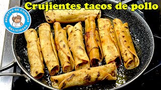 Crjuientes Tacos rellenos con pollo y vegetales [upl. by Notyap]