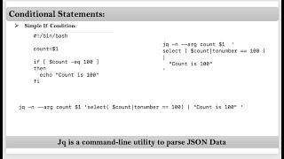 Jq Conditional Statements  simple if  if else  if elif ele  simple if with select function [upl. by Gnoud]