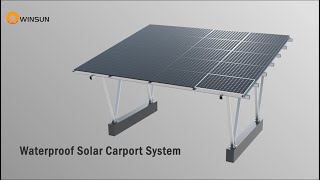 Winsun Waterproof Solar Carport Mounting System [upl. by Eveneg]