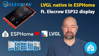 ESPHome now supports LVGL  Elecrow 5inch ESP32 display [upl. by Philipson380]