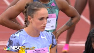 Abby Steiner pulls away late to win Bermuda Grand Prix 200m  NBC Sports [upl. by Ai]