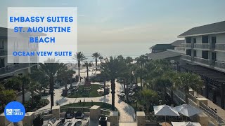 Embassy Suites St Augustine Beach Ocean View Suite Tour [upl. by Pansie]