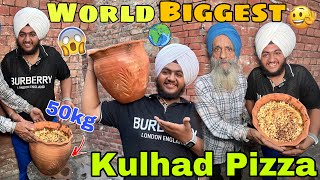 Biggest Kulhad Pizza in World 😱 50 kg Da pizza 🥵 [upl. by Kayley]