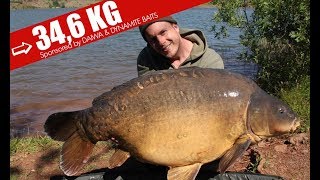 Karpfenangeln Lac du Salagou Record Carp 346KG Carpfishing [upl. by Dragone]