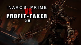 WARFRAME  Inaros Prime vs ProfitTaker  Gameplay [upl. by Vitus]