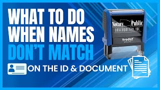 What to do when the names dont match on the ID and the document [upl. by Nylirehs]