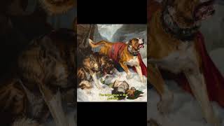 Sir Edwin Landseer Alpine Mastiffs Reanimating a Distressed Travelerdogs arthistory oldart help [upl. by Millan]