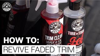 How To Restore and Protect Plastic Trim  Chemical Guys [upl. by Leif677]