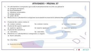 AULA 5  Unid 2  Cap 1 Plural do substantivos compostos exercícios  9º ano  Língua Portuguesa [upl. by Aneda]