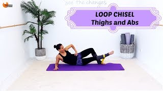 Thighs and Abs Mat Pilates Barre Workout  BARLATES BODY BLITZ Loop Chisel Thighs and Abs [upl. by Ynatil]