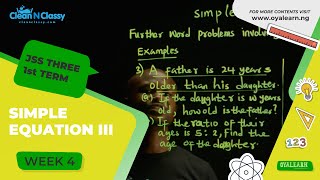 JSS3  Mathematics  Further word problems involving fractions with binomials at the denominator  3 [upl. by Notsew116]