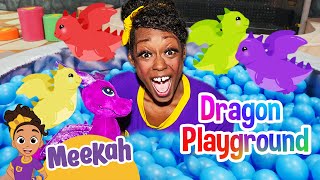 Meekah amp the Dragon Playground  Educational Videos for Kids  Blippi and Meekah Kids TV [upl. by Hawthorn371]