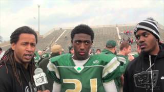 Parris Campbell Jr  St Vincent St Mary RB OHSAA Div III State Championship Postgame [upl. by Geddes]