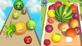 Watermelon Run 3D vs Watermelon Shot  ASMR Gameplay Fruits Evolution Level Up Suika Balls 2048 [upl. by Medora372]