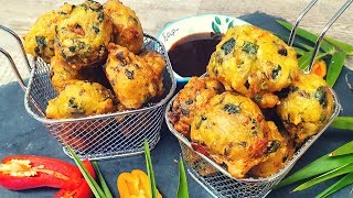 Veggie Pholourie  Veggie Accra  Veggie Fritter Veggie Pakora  VEGAN   Episode 944 [upl. by Slack795]