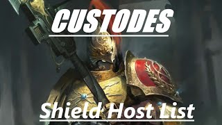 Adeptus Custodes Shield Host Competitive List Warhammer 40k Custodes Codex 10th Edition [upl. by Loeb]