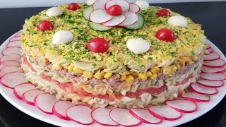 Salade Marocaine سلطة مغربية راقية للضيوف ديال لعراضة سلطة المعكرونةشلادة الجردة للمناسبات [upl. by Sibylla]